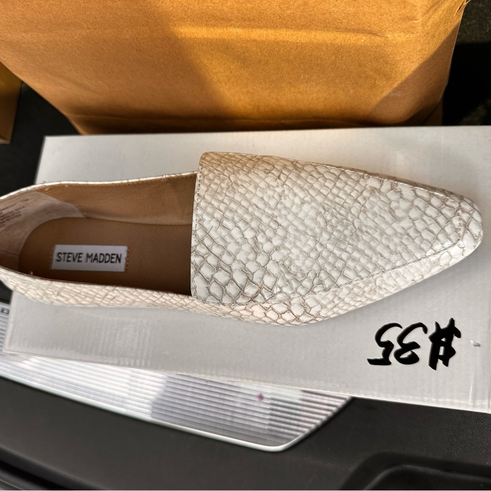 Steve Madden snake print loafer
